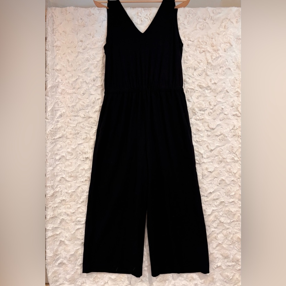 LOFT Classic Black Sleeveless Jumpsuit